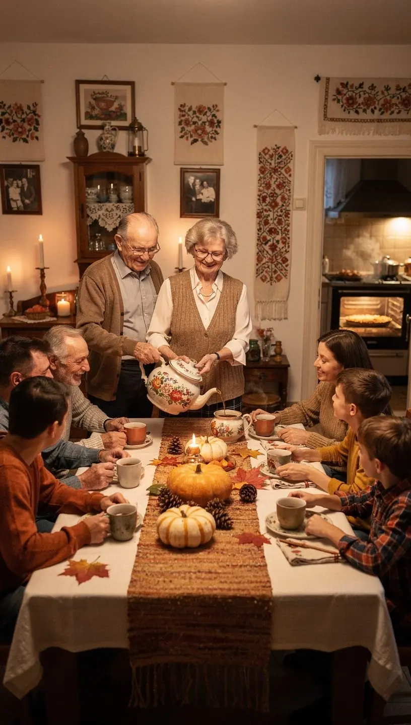Kellemes, meleg italt kortyoló ember, aki egy puha takaró alatt ül a kanapén.