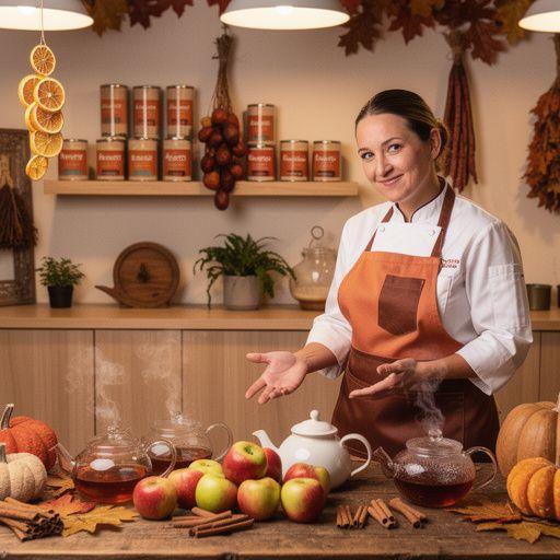 Őszi naplemente, tea mellett egy gyönyörű táj.